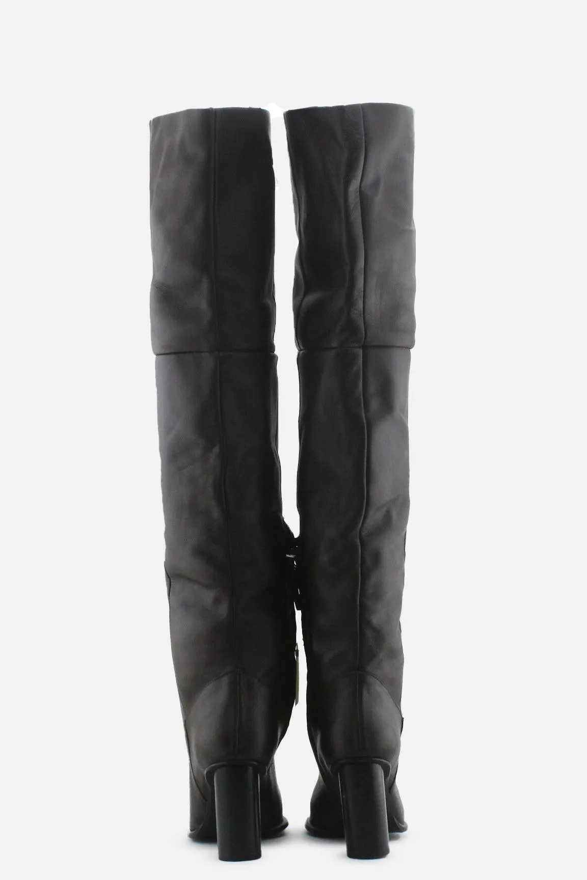 Zara Zipper Block Over The Knee Boots | 100% Authentic Leather