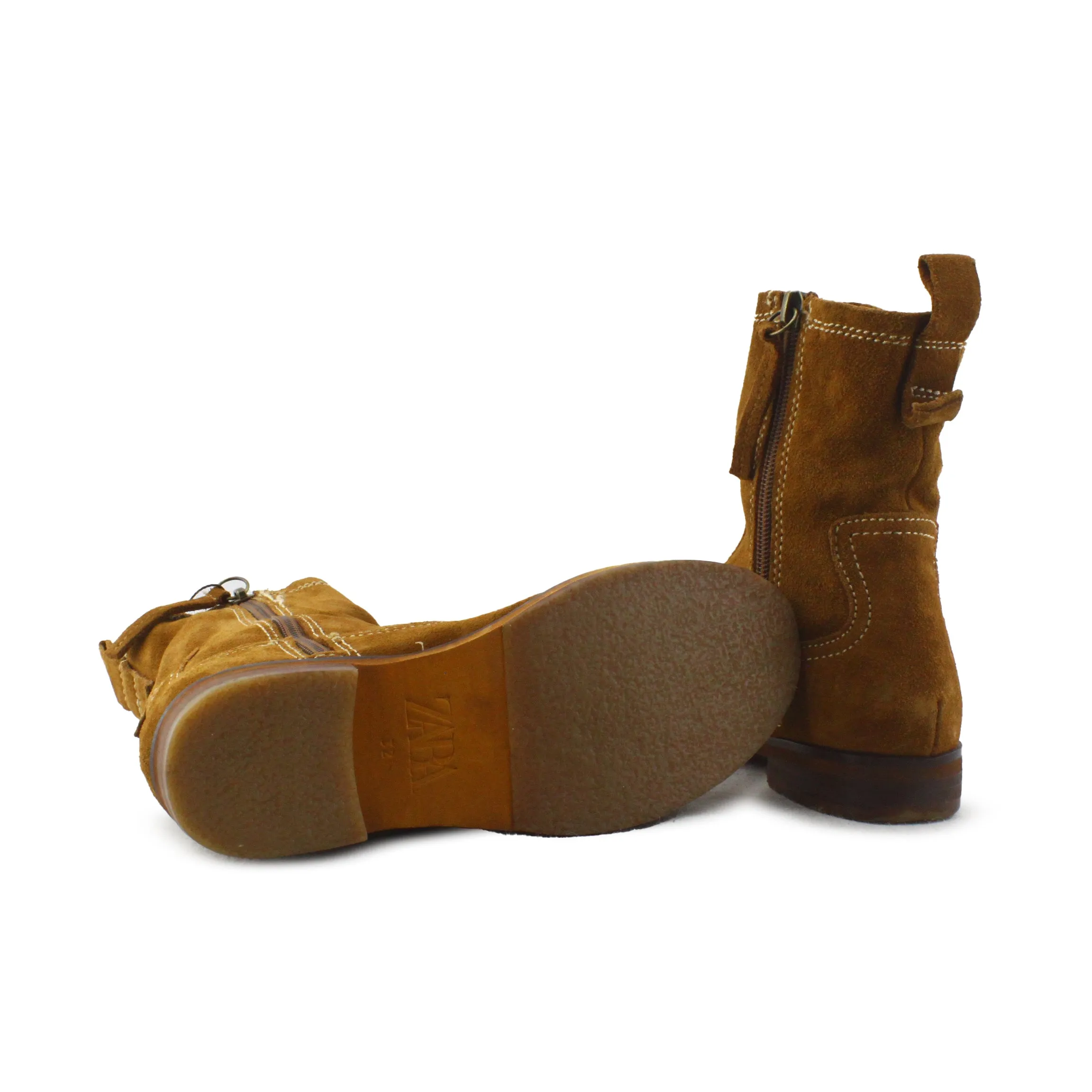 Zara Zipper Chelsea Ankle Boots